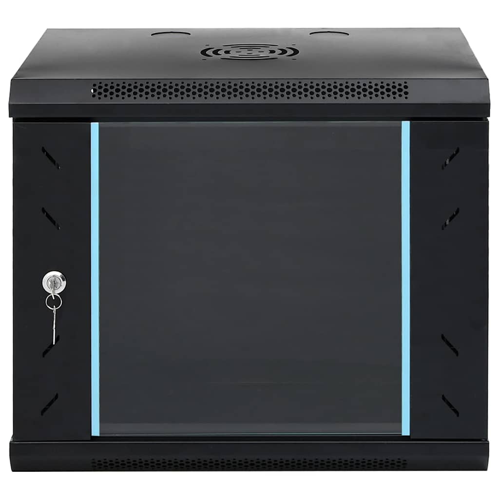 Armário de rede com armazenamento preto 53 x 45 x 45 cm aço