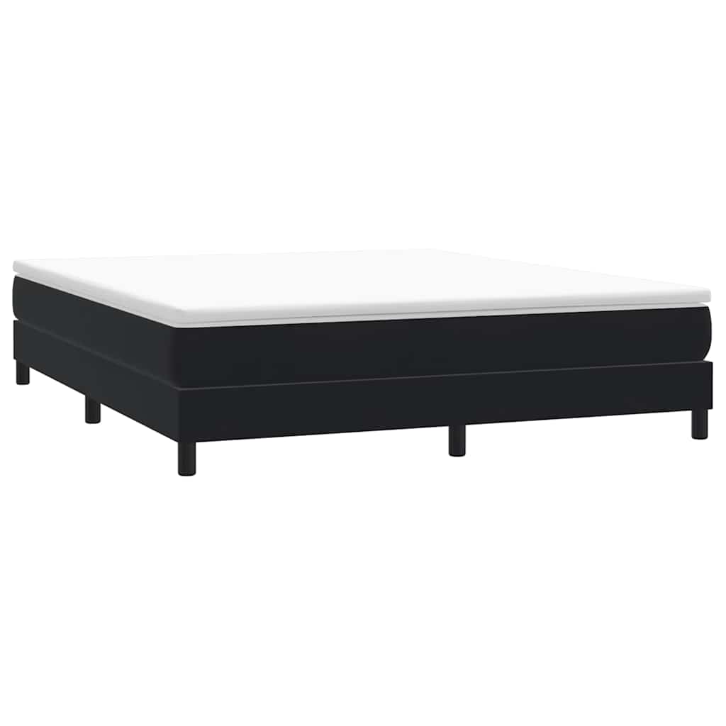 Cama com molas sem colchão 180x220 cm veludo preto