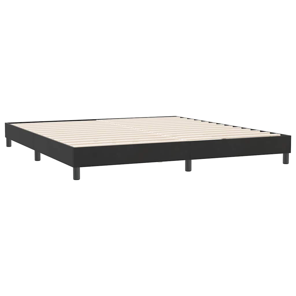 Cama com molas sem colchão 180x220 cm veludo preto