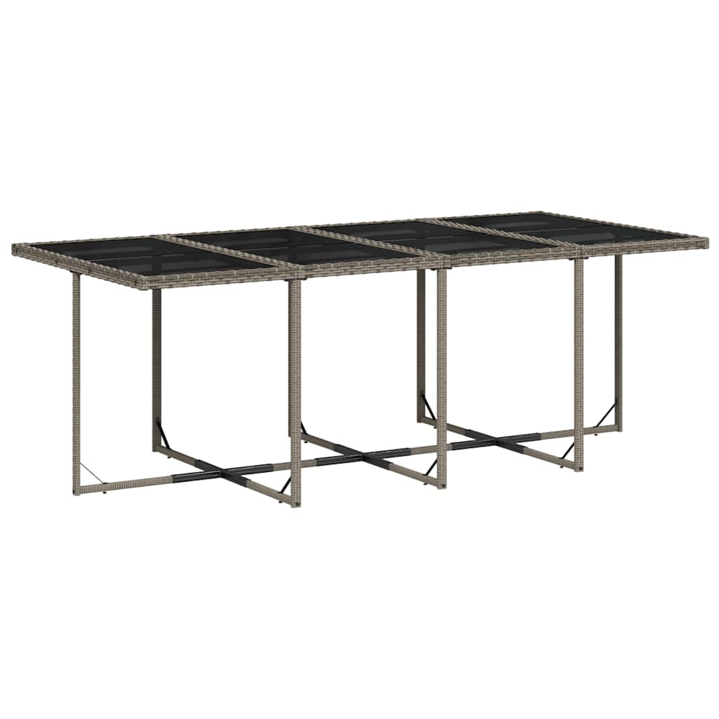 13 Pcs conjunto jantar p/ jardim c/ almofadões vime PE cinzento