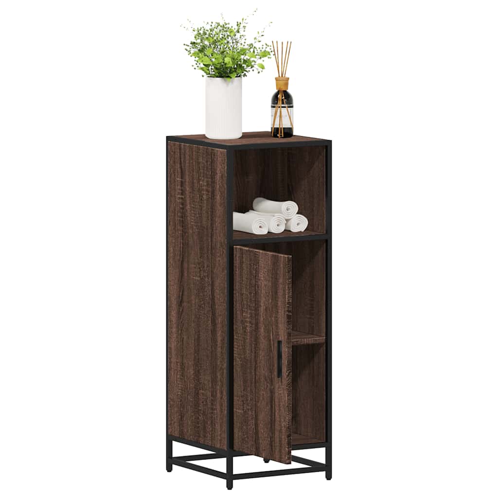 Armário wc 35x37,5x100cm derivados de madeira carvalho castanho