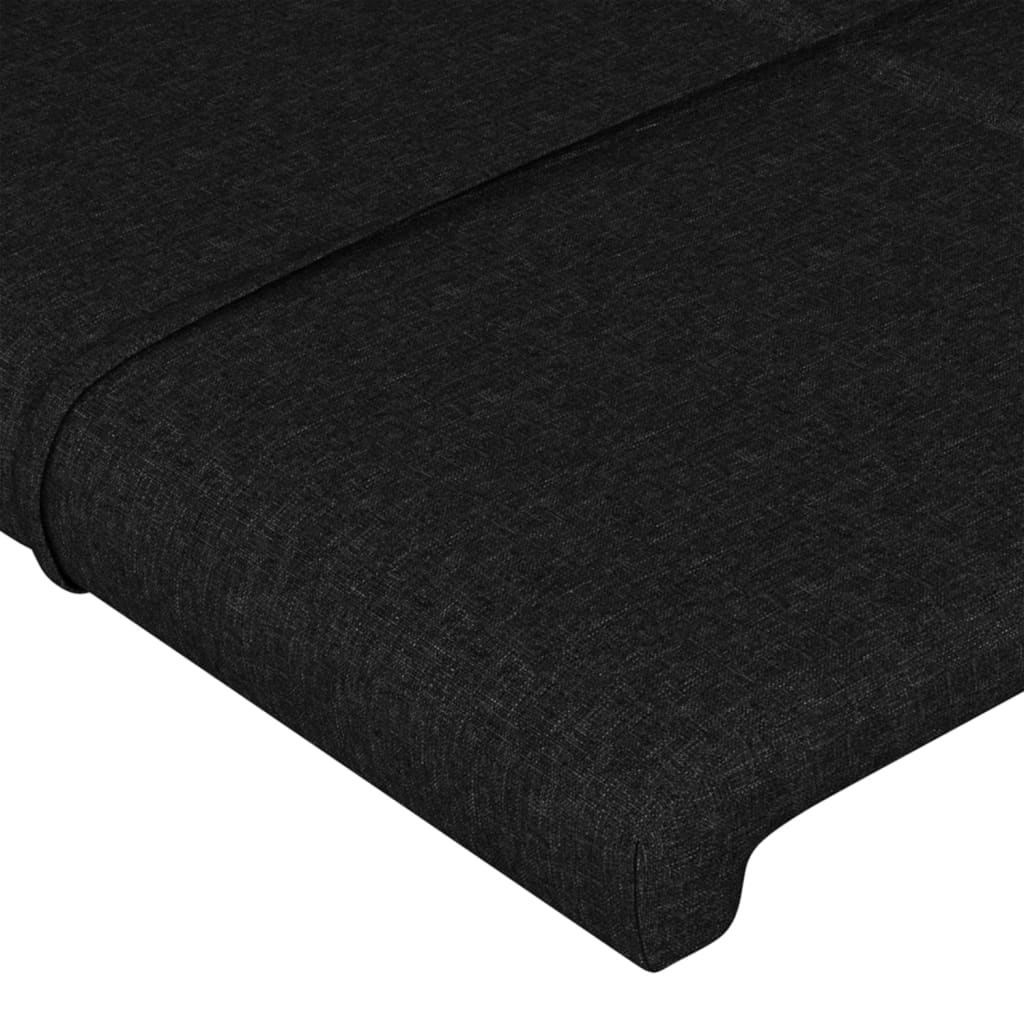 Cabeceira preta 90x5x118/128 cm tecido
