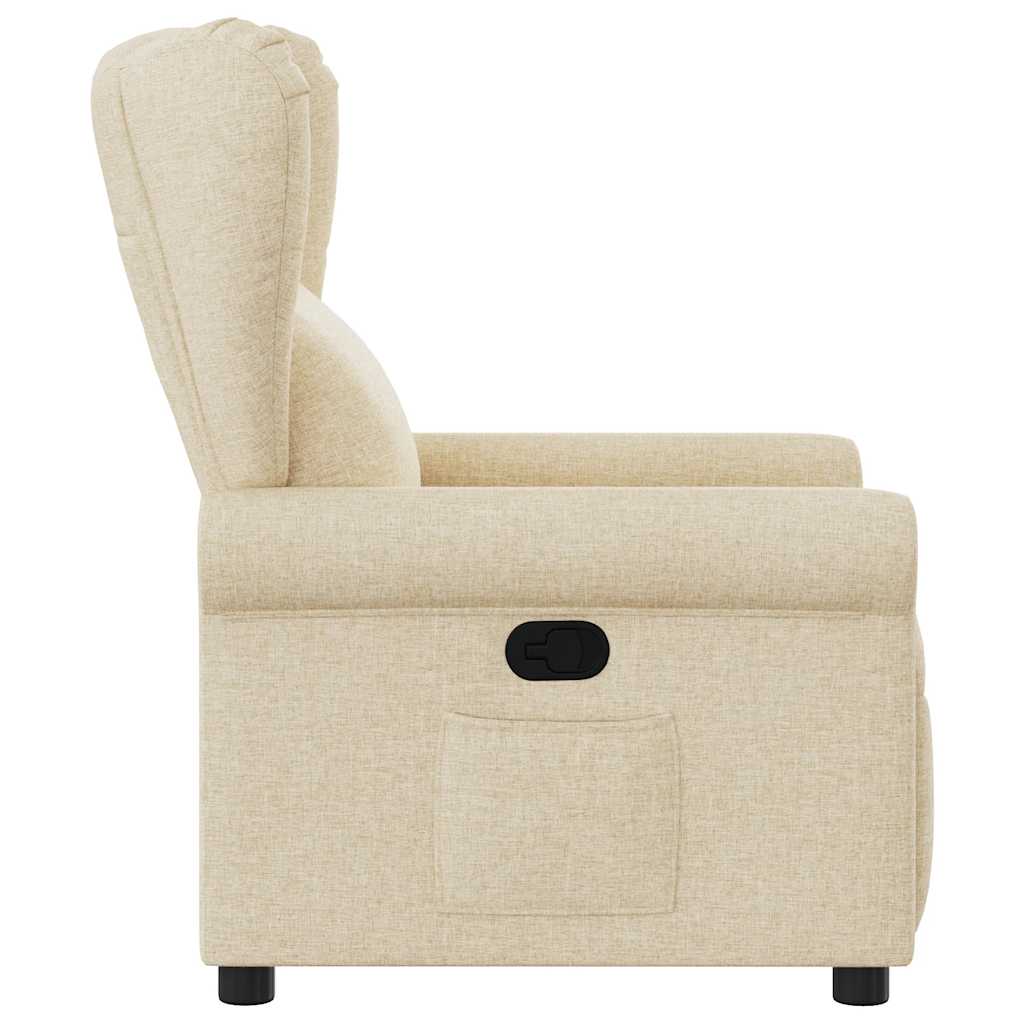 Poltrona reclinável tecido cor creme