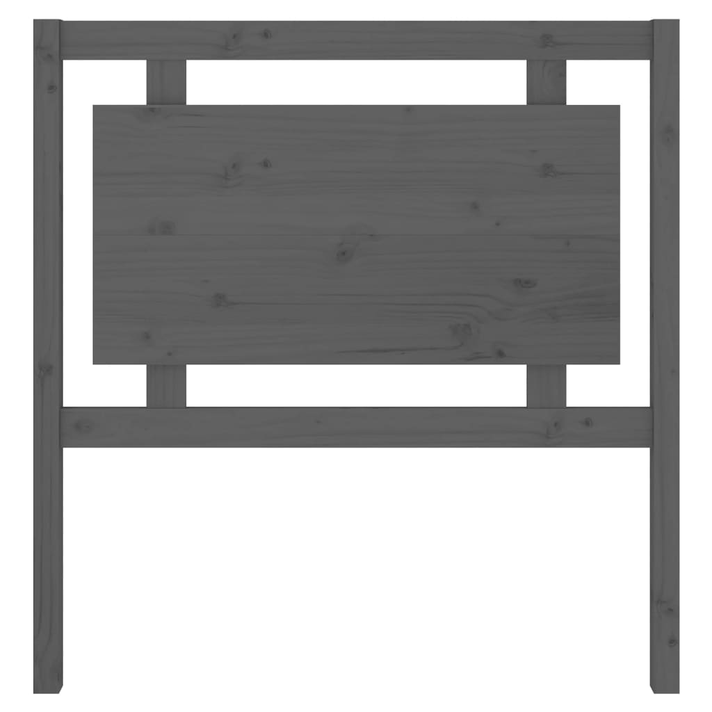 Cabeceira de cama 95,5x4x100 cm pinho maciço cinzento