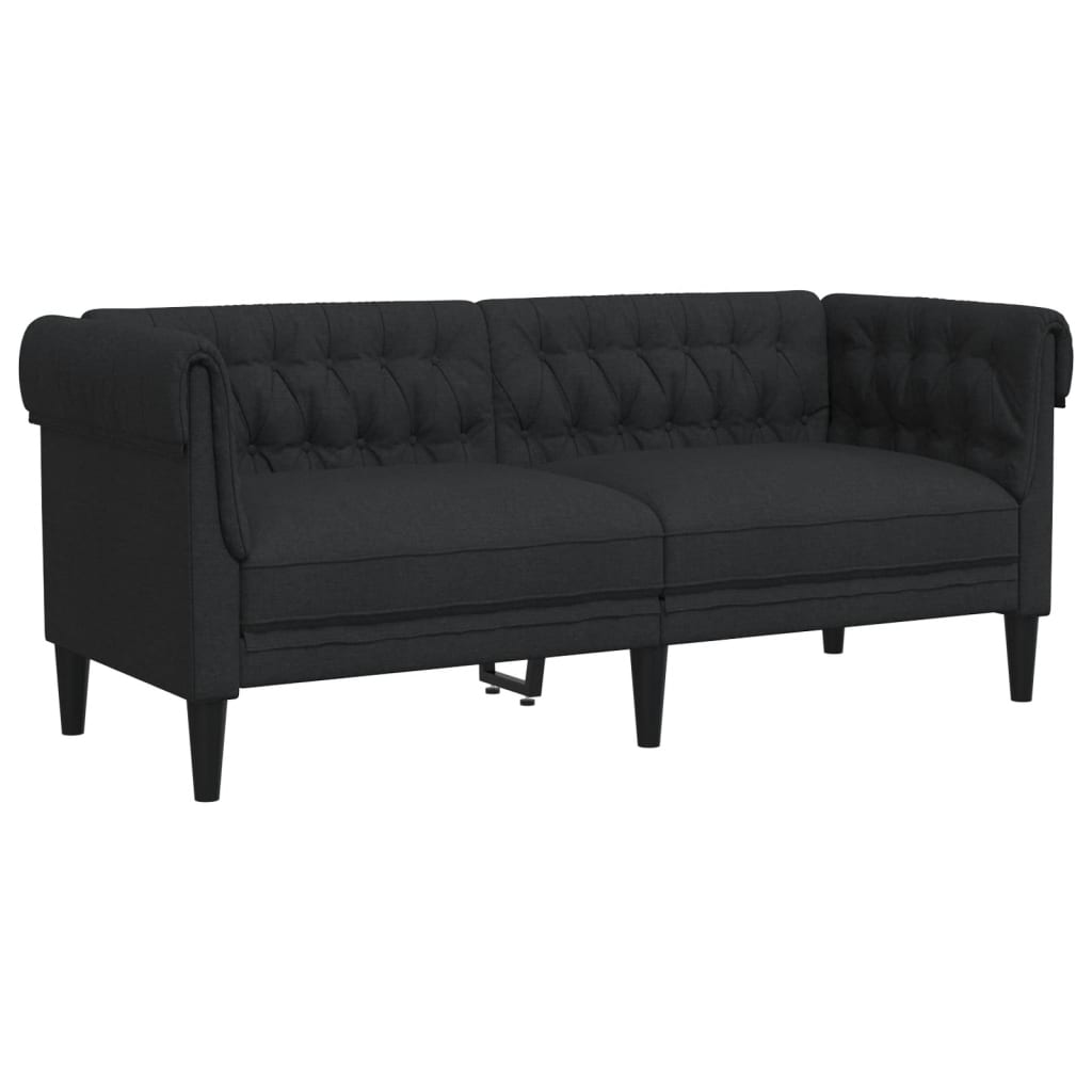 2 Pcs conjunto de sofás tecido preto