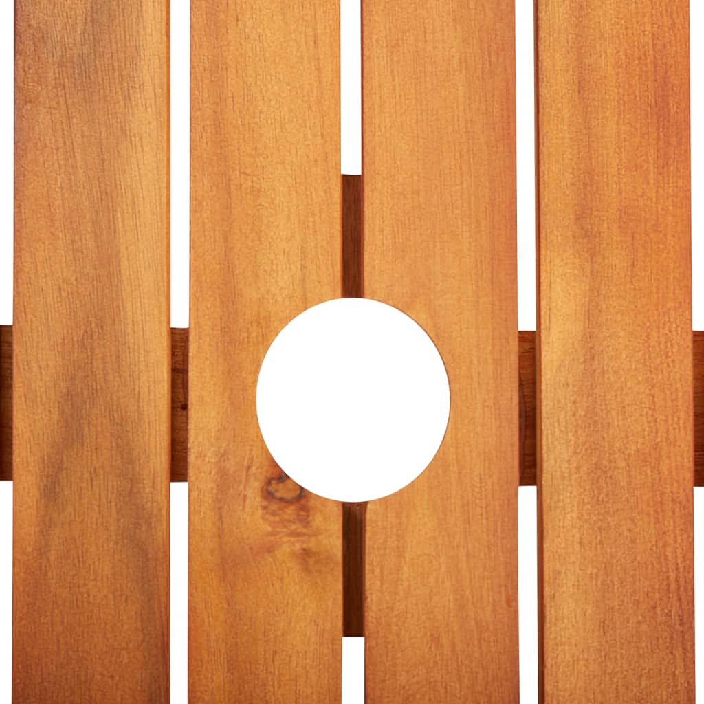5 Pcs conjunto de jantar p/ jardim c/ almofadões acácia maciça