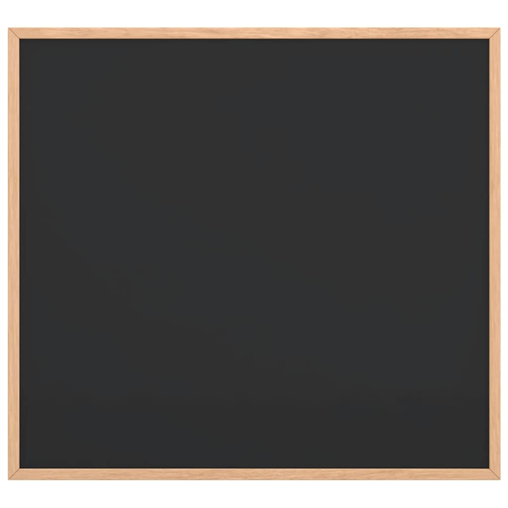 Quadro negro com moldura em madeira de pinho maciço preto 60x55 cm