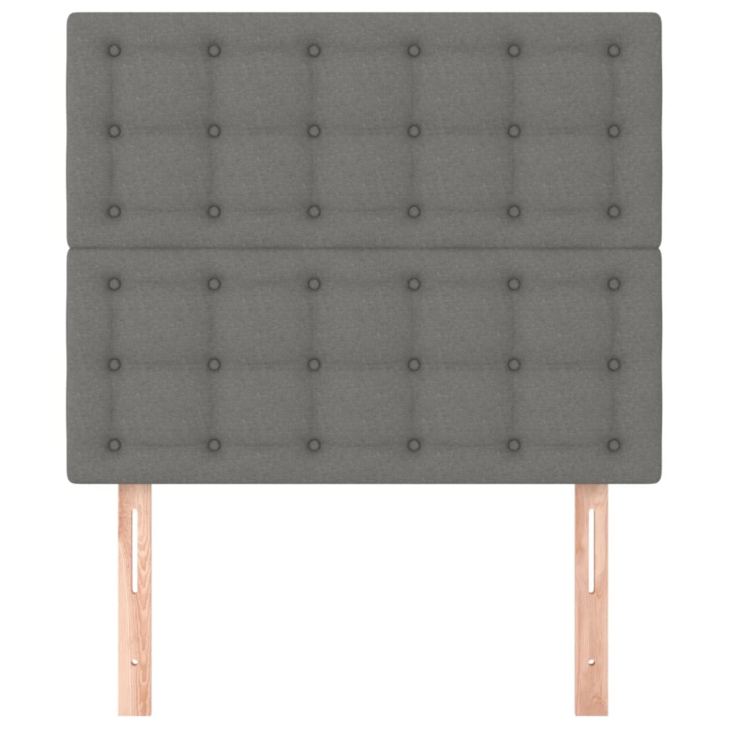 Cabeceira cinza escuro 80x5x118/128 cm tecido