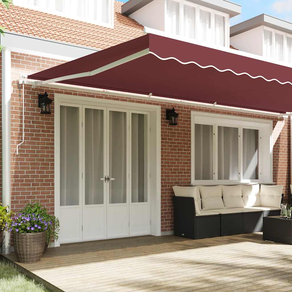 Toldo retrátil automático 600x300 cm bordô