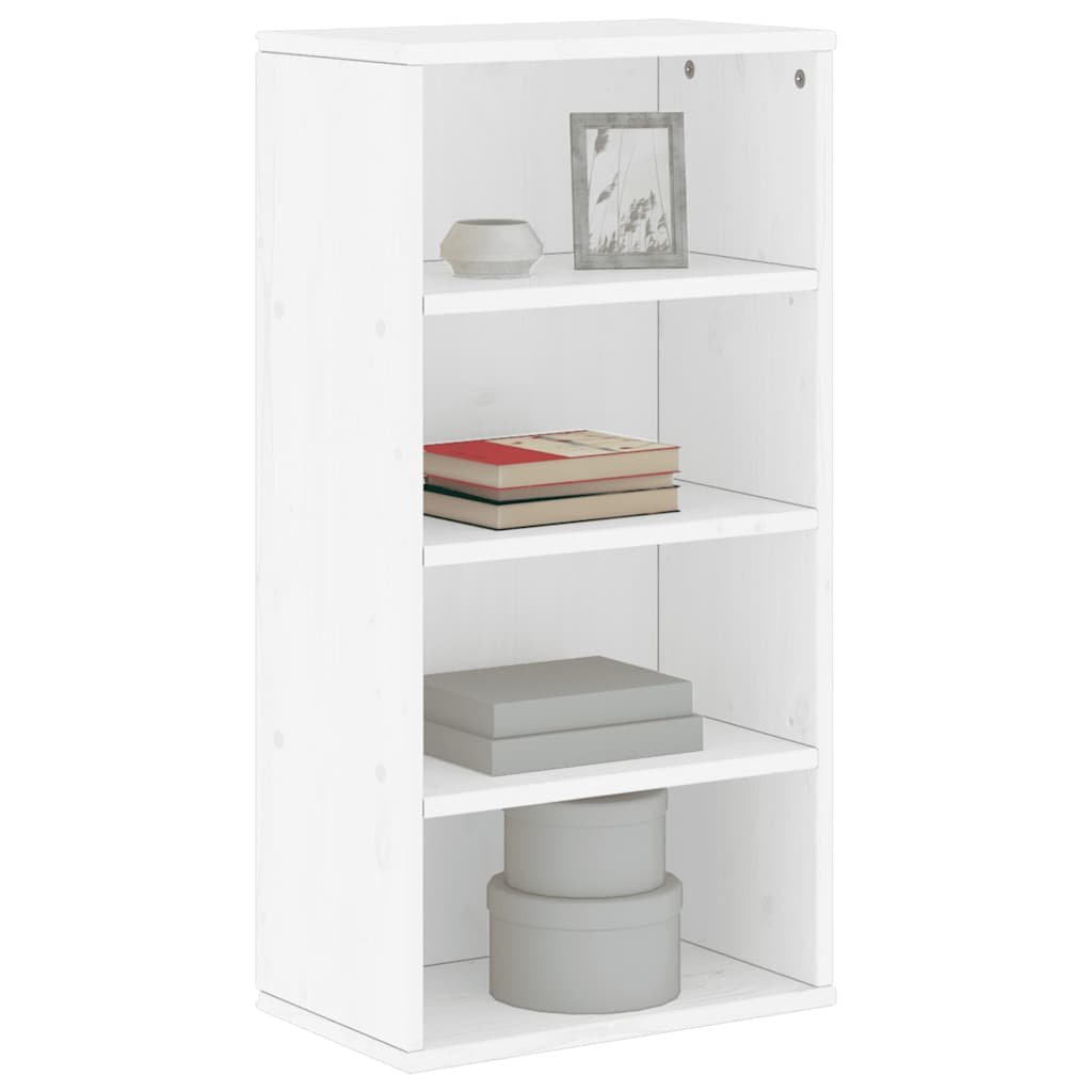 Armário lateral odda branco 40x24x79 cm pinho de madeira maciça