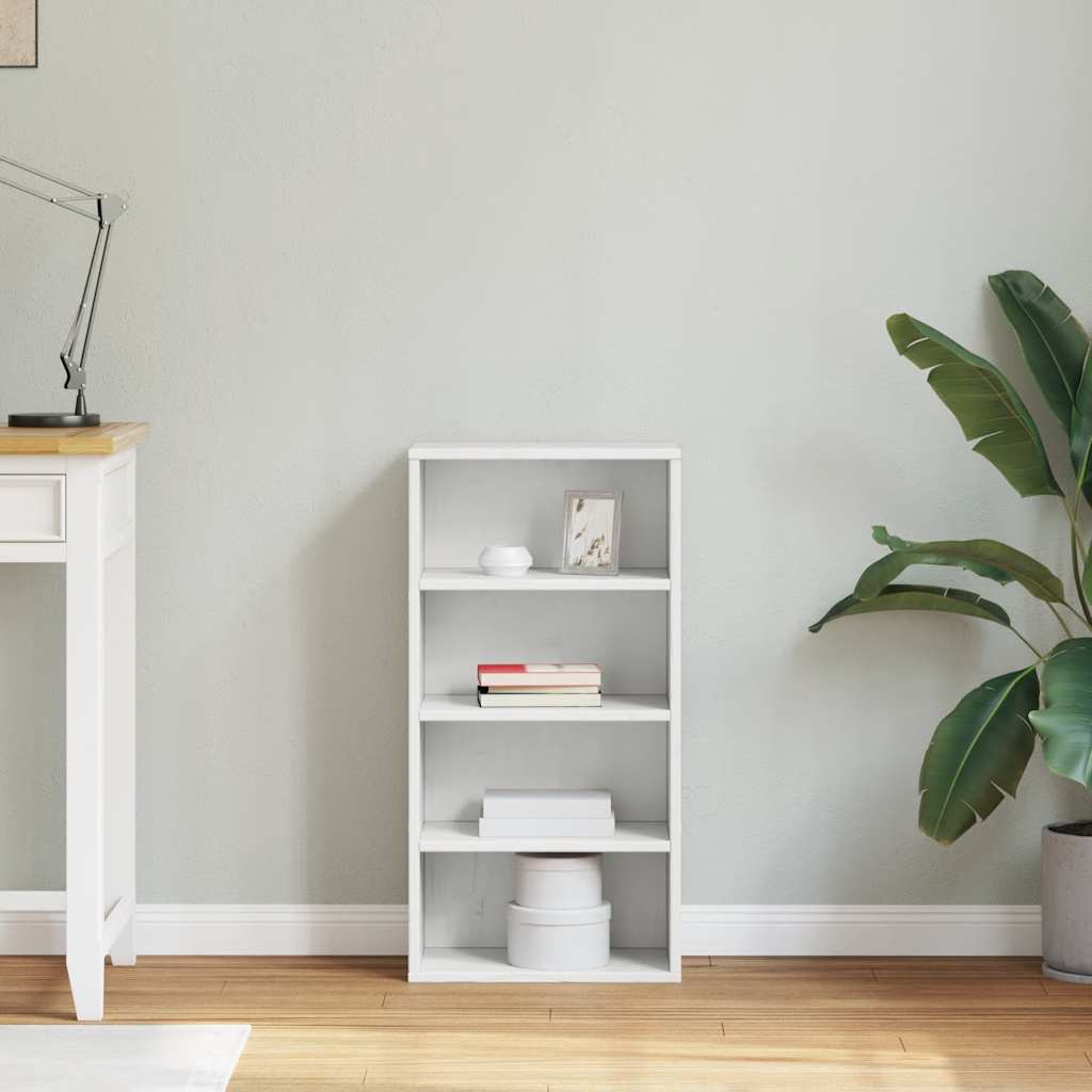 Armário lateral odda branco 40x24x79 cm pinho de madeira maciça