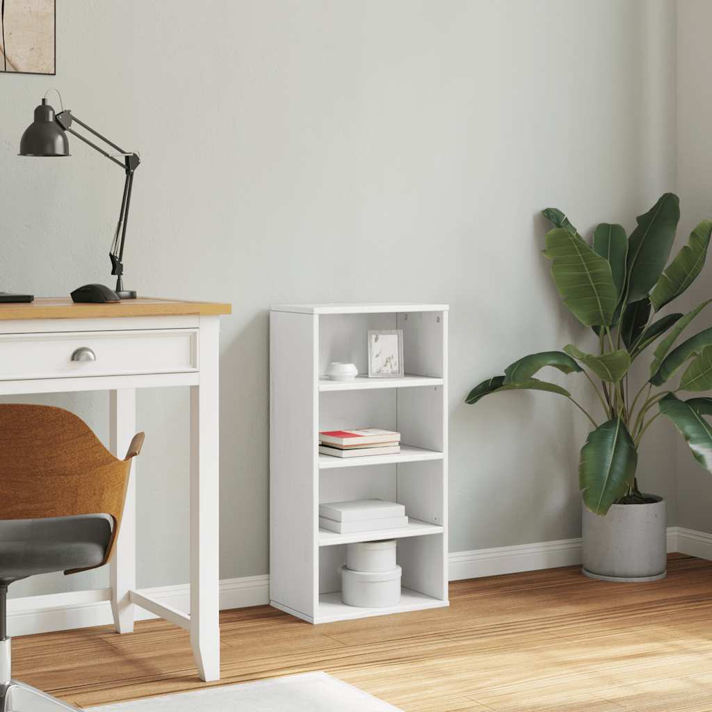 Armário lateral odda branco 40x24x79 cm pinho de madeira maciça