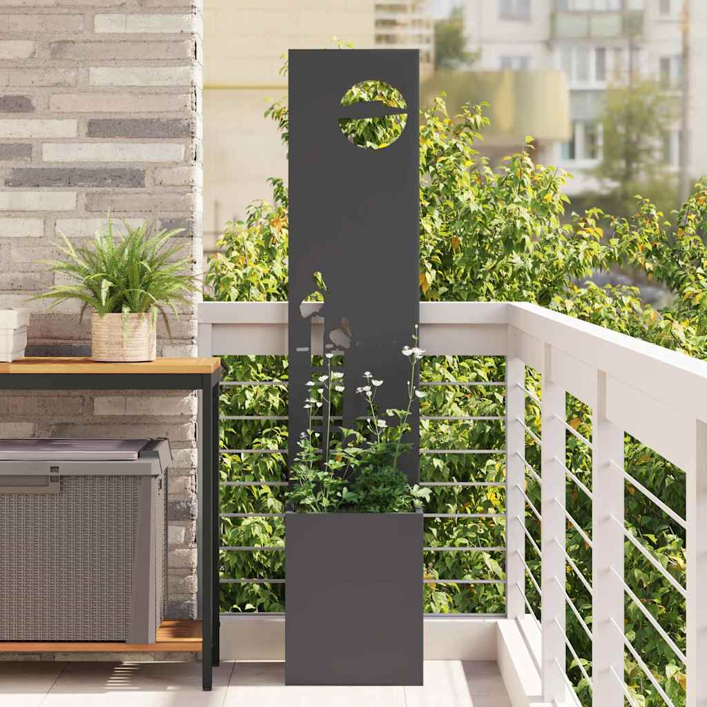 Tela de privacidade para jardim fretwork preto 32 x 32 x 150 cm