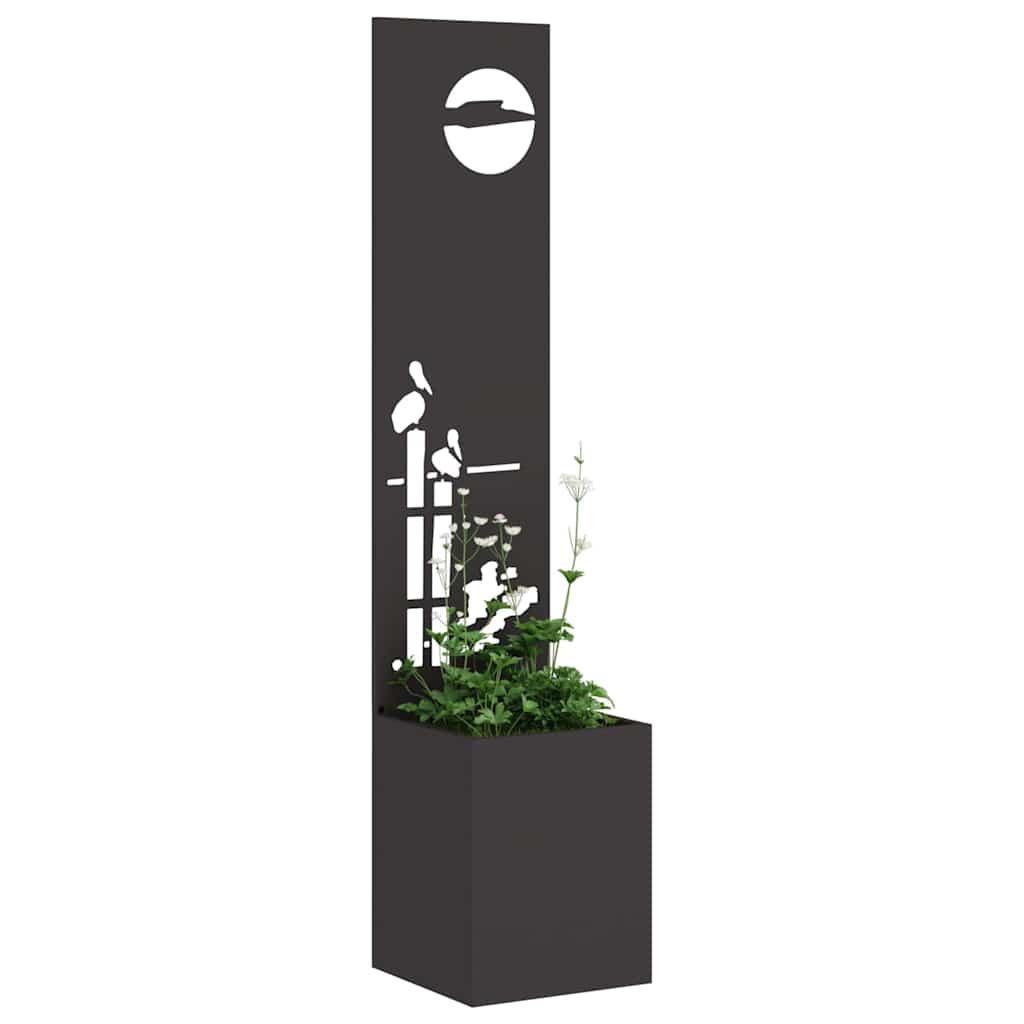 Tela de privacidade para jardim fretwork preto 32 x 32 x 150 cm