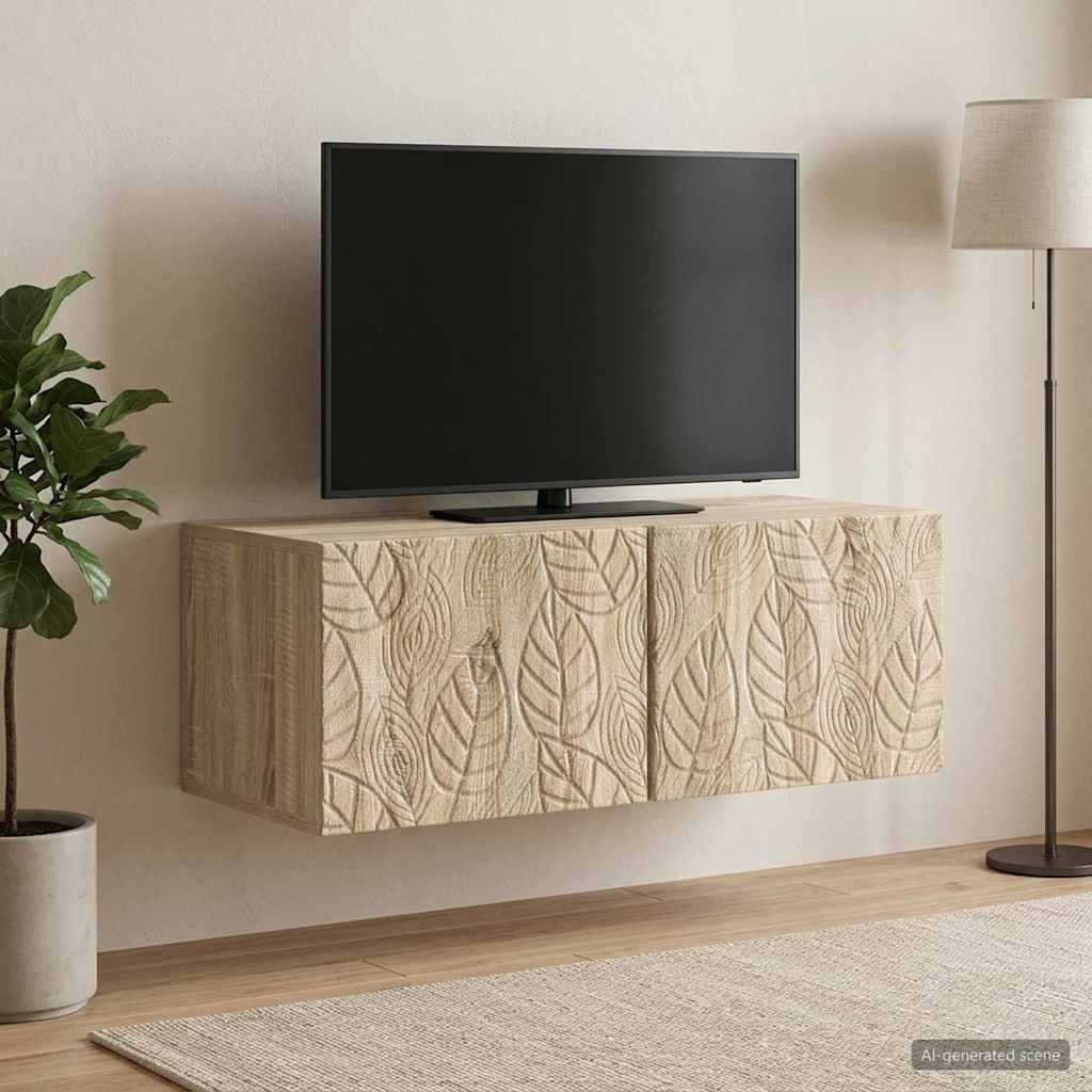 Gabinete de TV de parede 78,5 x 31 cm carvalho sonoma