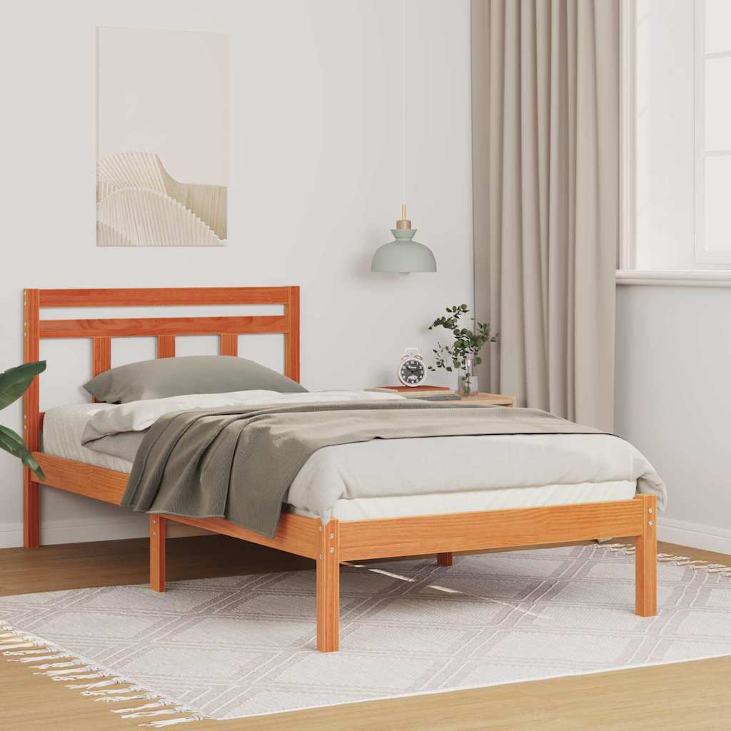 Estrutura da cama castanho 80 x 200 cm