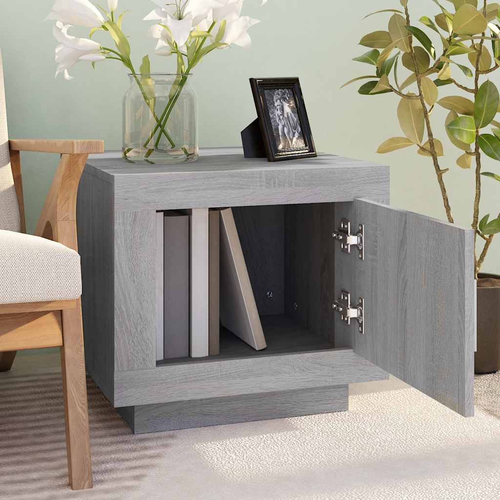 Mesa de centro 51x50x45 cm derivados de madeira cinzento sonoma