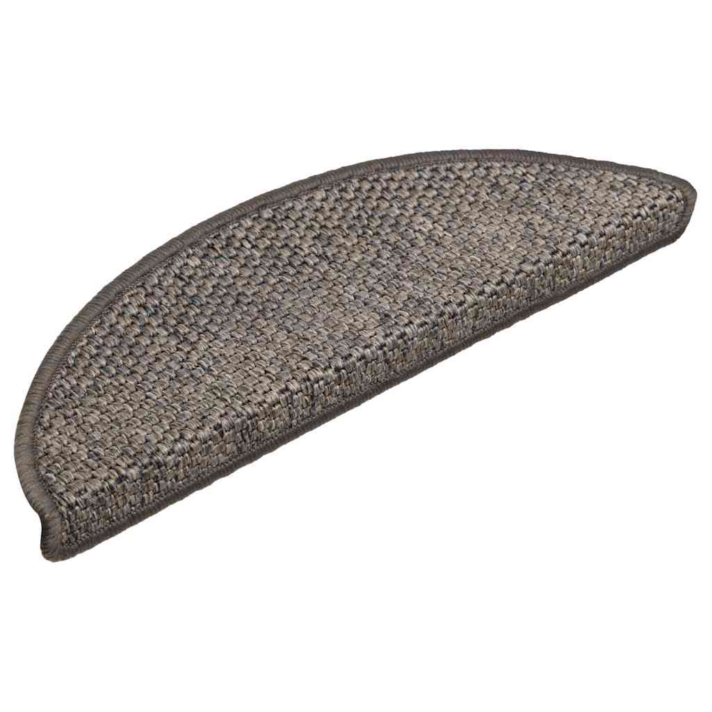 Tapetes escada adesivos aspeto sisal 30 pcs 56x17x3cm
