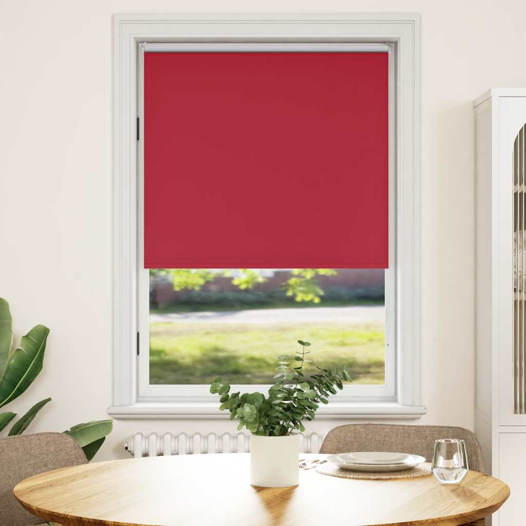 Cortina de rolo blackout, 124,4 x 175 cm, largura do tecido 120 cm, vermelha