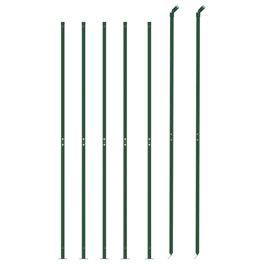 Cerca de malha de arame com flange 1,4x10 m verde