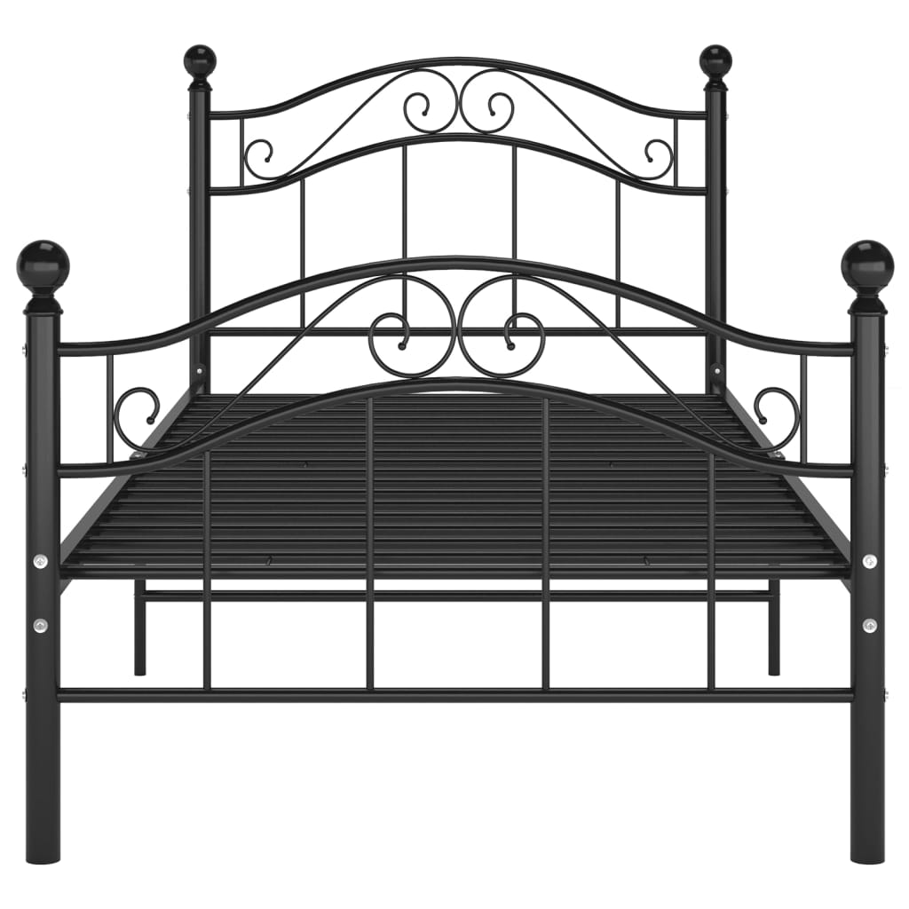 Estrutura de cama 100x200 cm metal preto