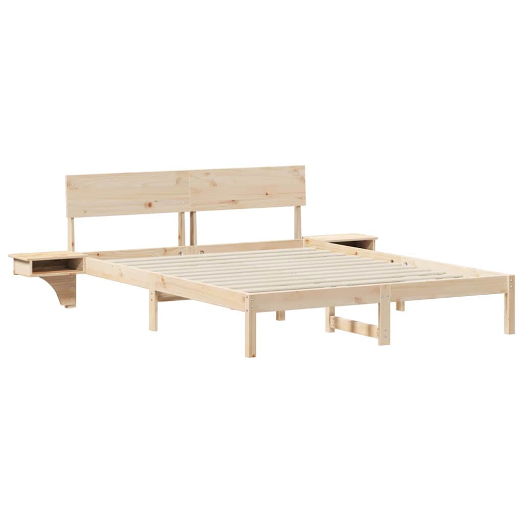 Estrutura da cama com cabeceira castanho 150 x 200 cm