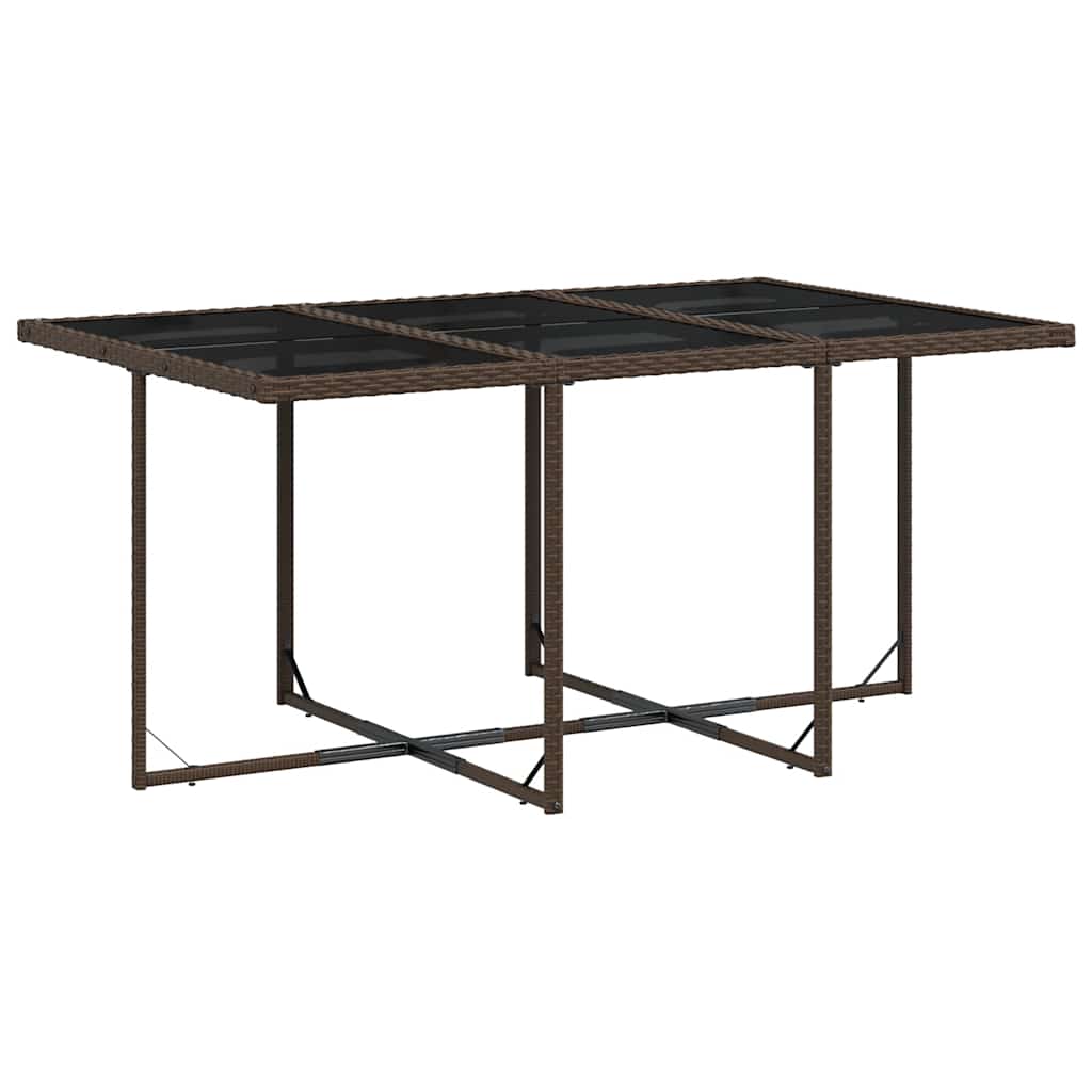 11 Pcs conjunto jantar p/ jardim c/ almofadões vime PE castanho
