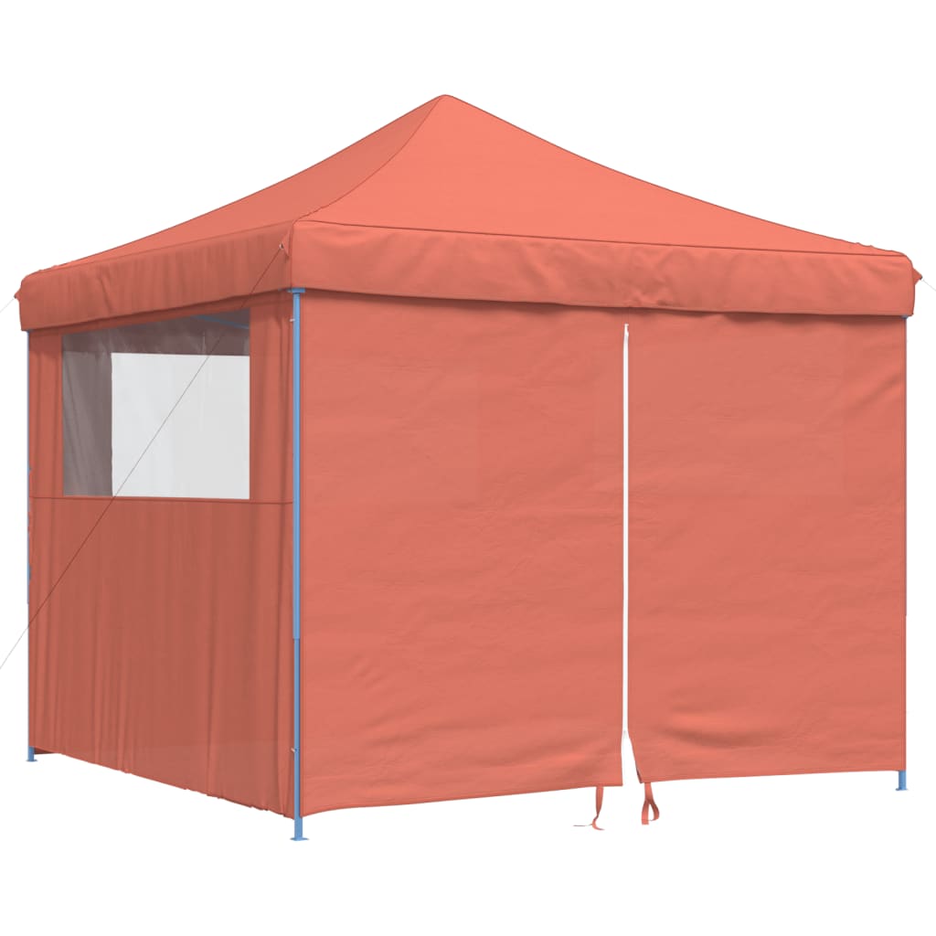 Tenda p/ festas pop-up dobrável 4 paredes laterais terracotta