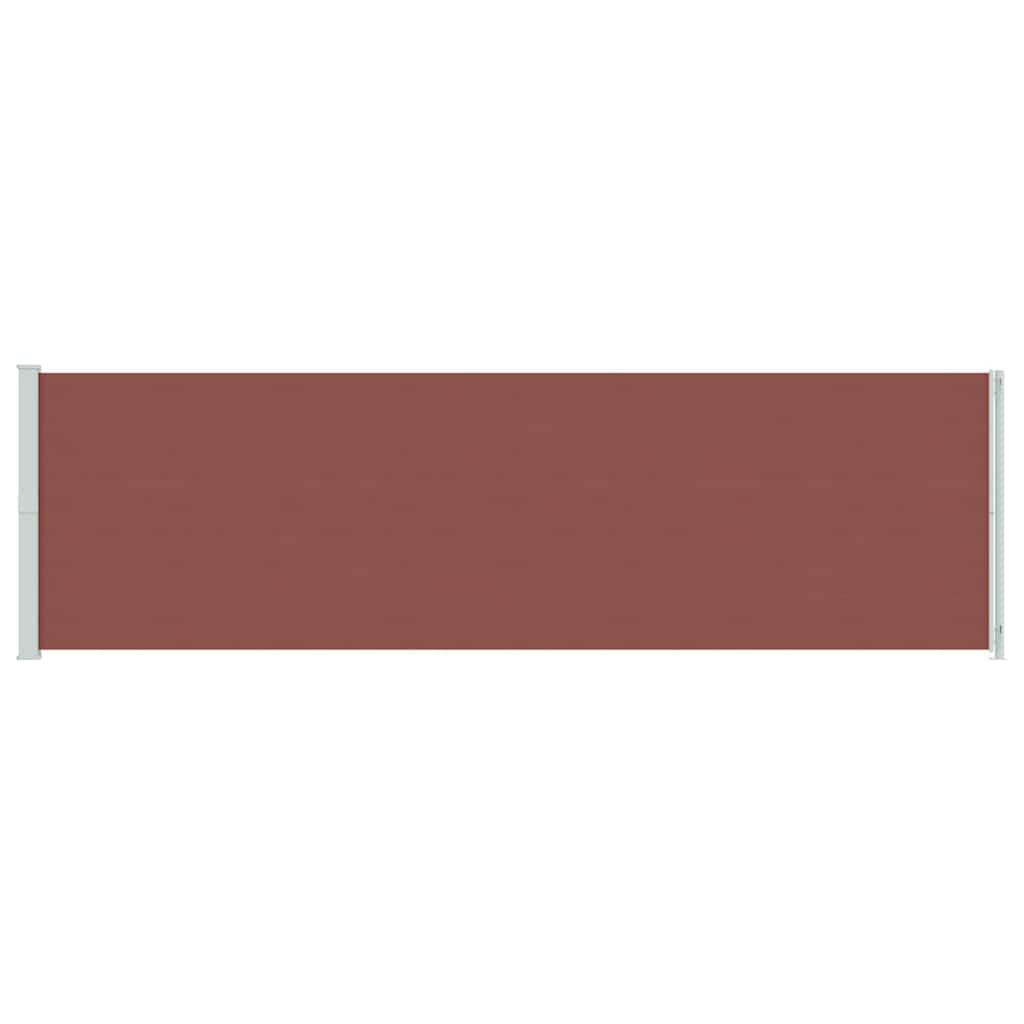Toldo lateral retrátil de pátio 180x600 cm castanho
