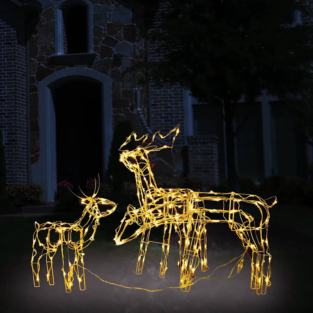 3 Pcs iluminação de natal renas 229 luzes LED