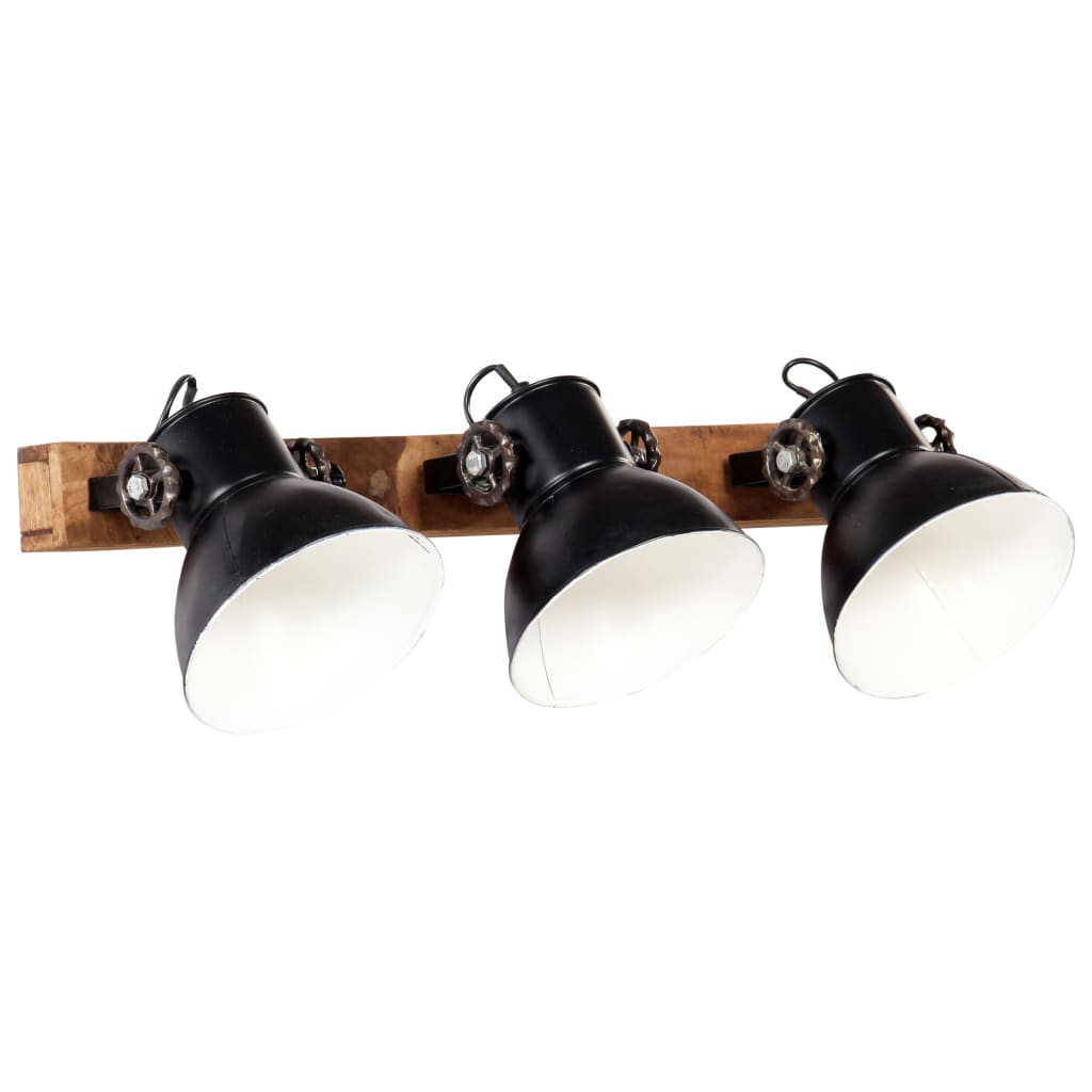 Candeeiro de parede industrial 65x25 cm e27 preto