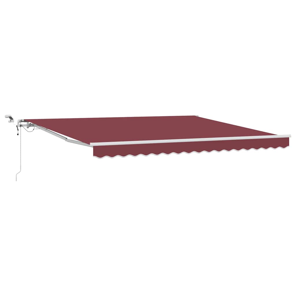 Toldo retrátil automático com luz LED 400x300 cm bordô