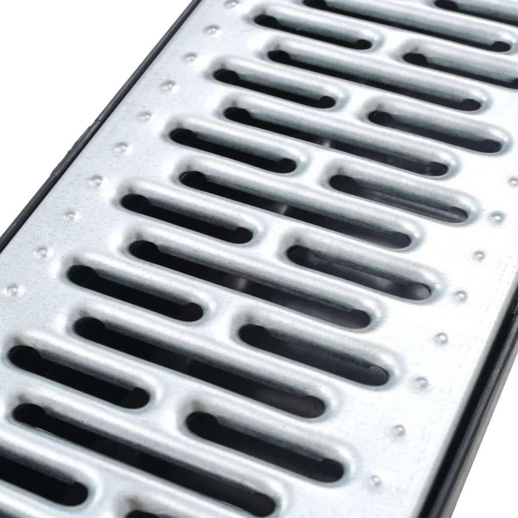 Canais de drenagem 3 pcs aço galvanizado 3 m