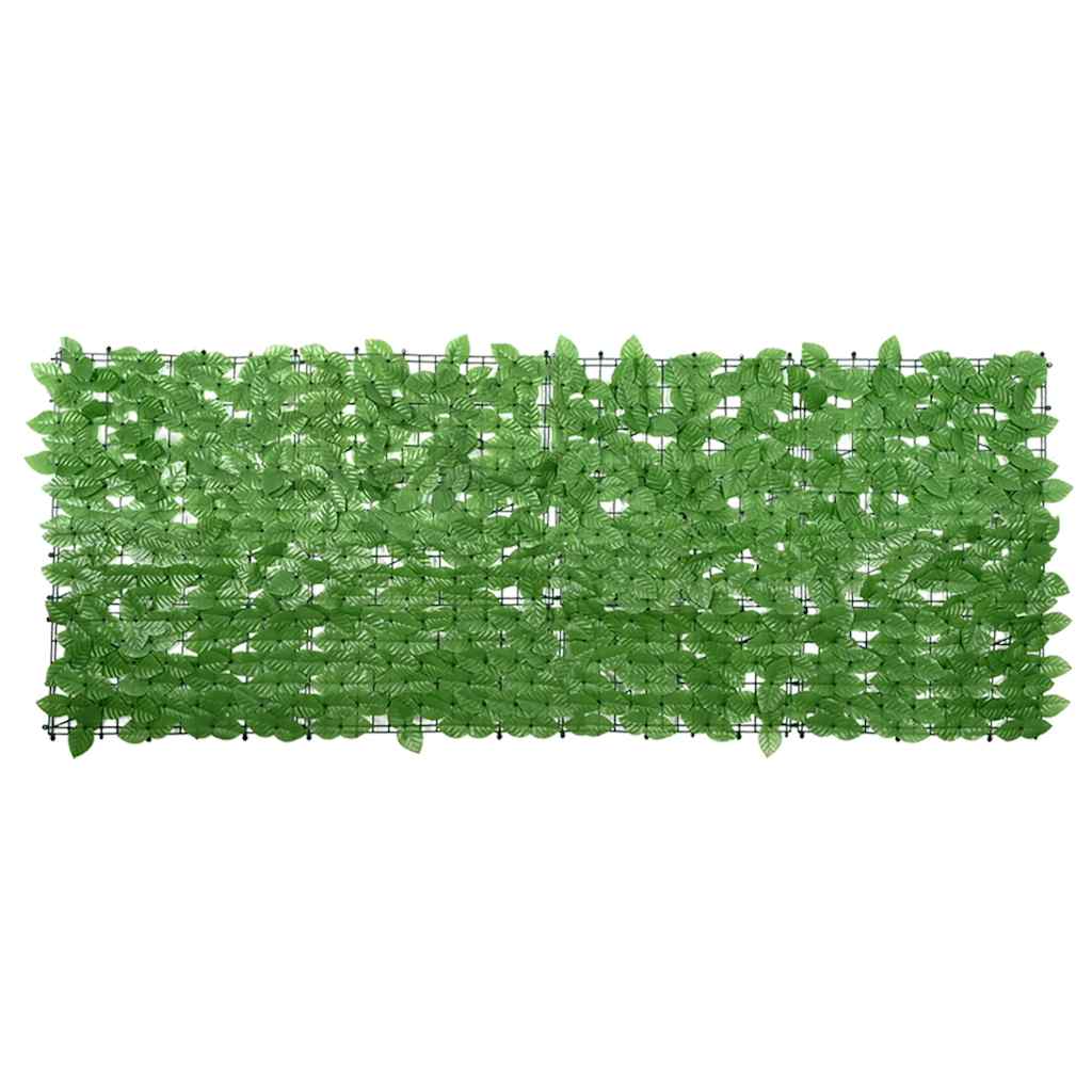 Tela de varanda com folhas verdes 200x75 cm