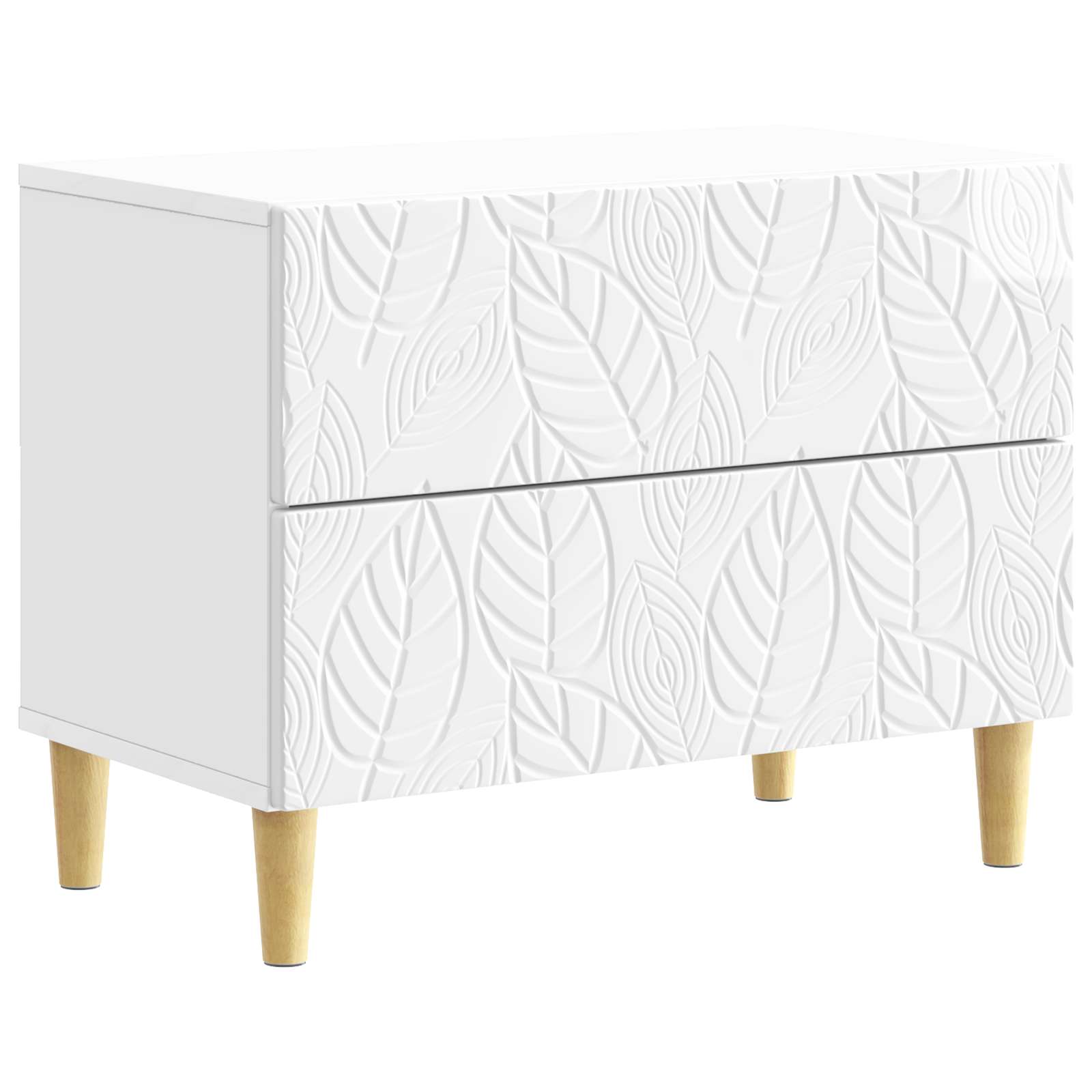 Mesa-de-cabeceira branco brilhante 62 x 34,5 x 48 cm