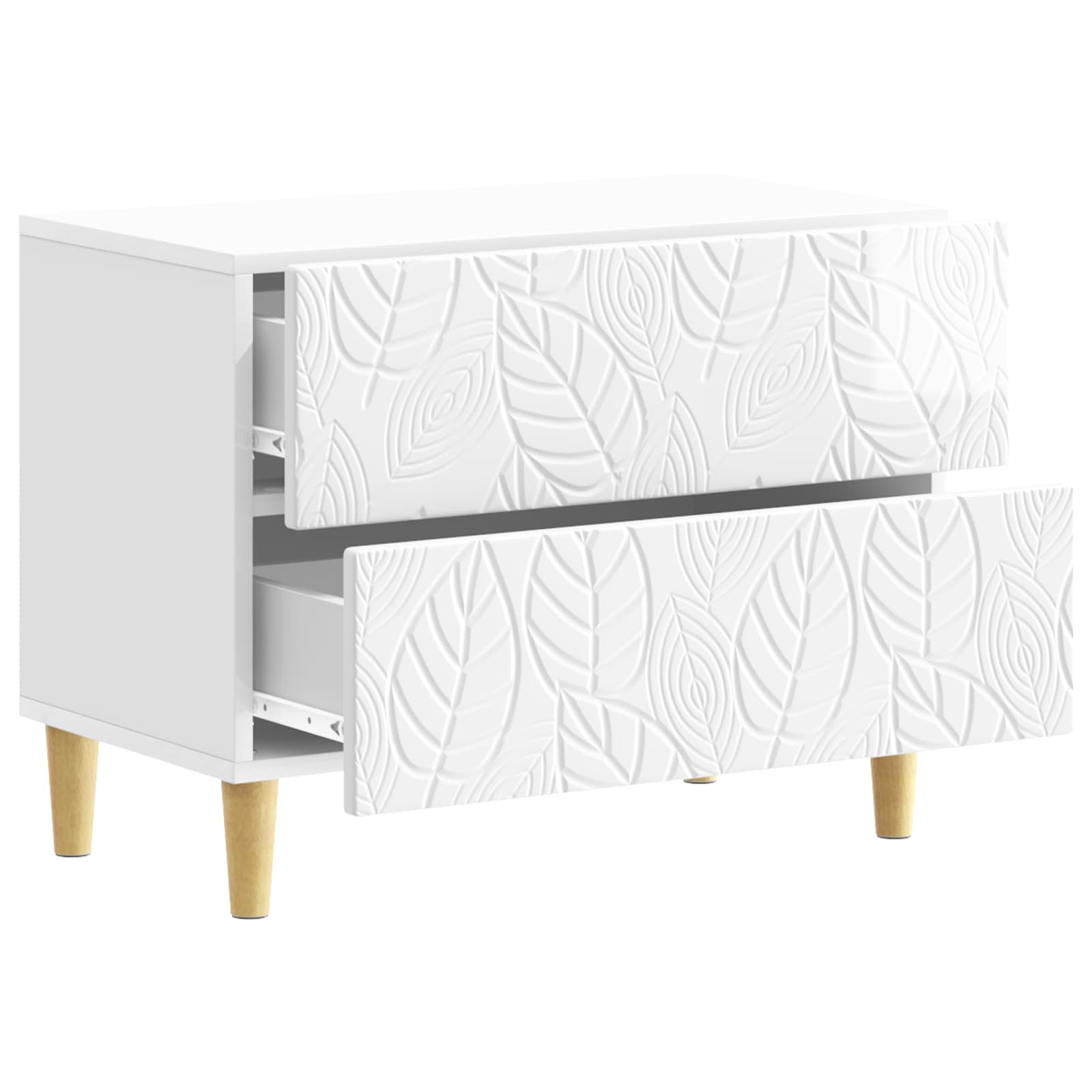 Mesa-de-cabeceira branco brilhante 62 x 34,5 x 48 cm