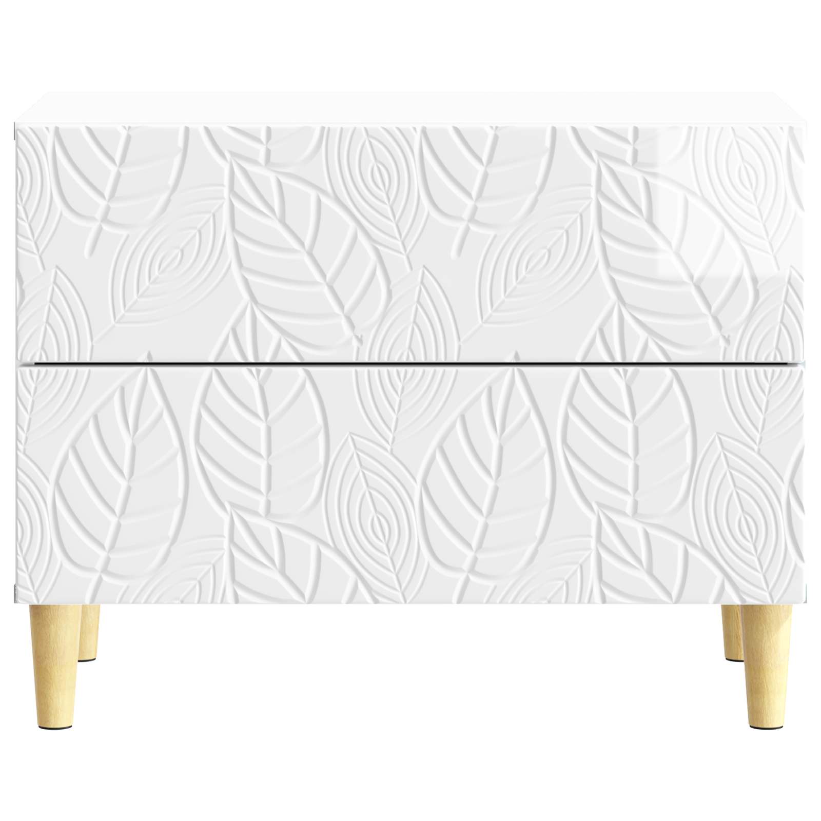 Mesa-de-cabeceira branco brilhante 62 x 34,5 x 48 cm