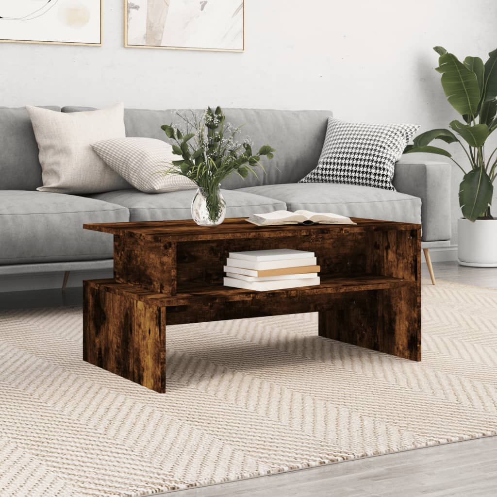 Mesa de centro 90x55x42,5cm derivados madeira carvalho fumado