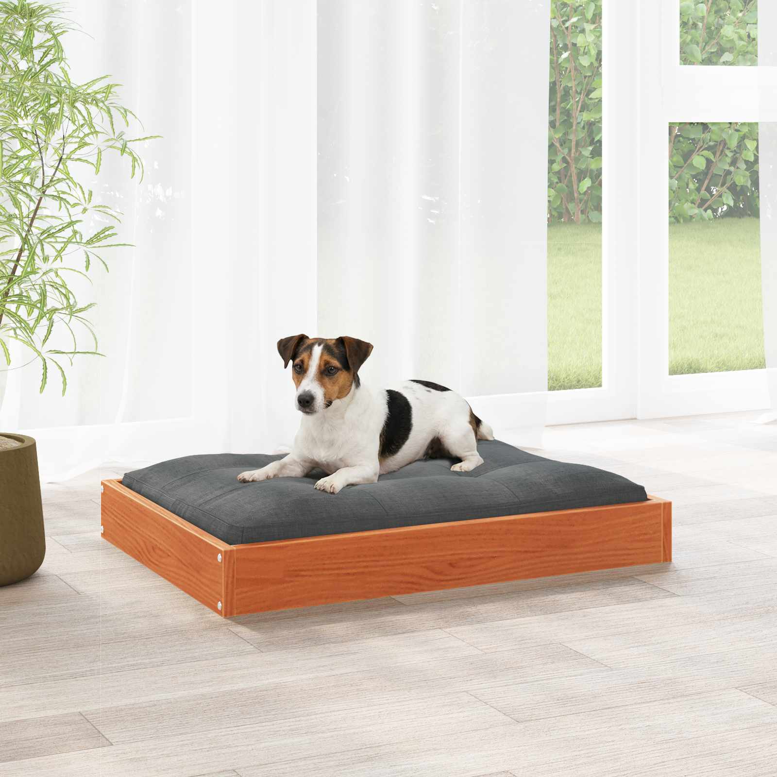 Cama para cachorro marrom cera 72 x 54 x 9 cm