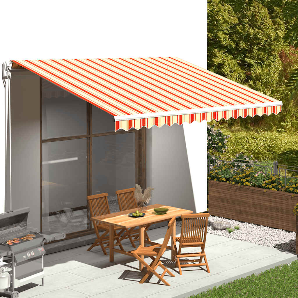 Tecido de substituição para toldo amarelo e laranja 450x300 cm poliéster