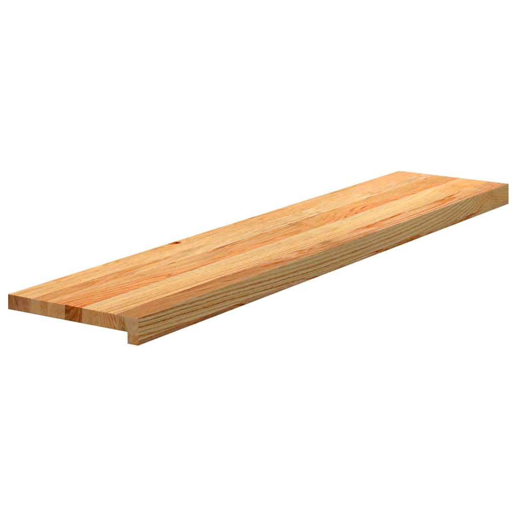 Tapetes de escada 4 pcs 120x25x2 cm carvalho castanho-claro