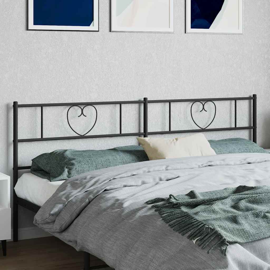 Cabeceira de substituição 200 cm metal preto