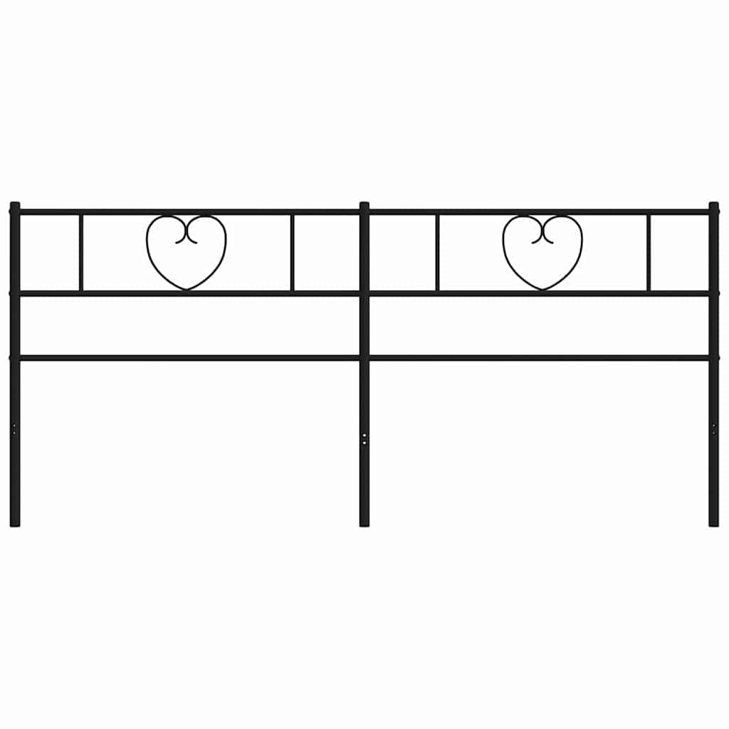 Cabeceira de substituição 200 cm metal preto