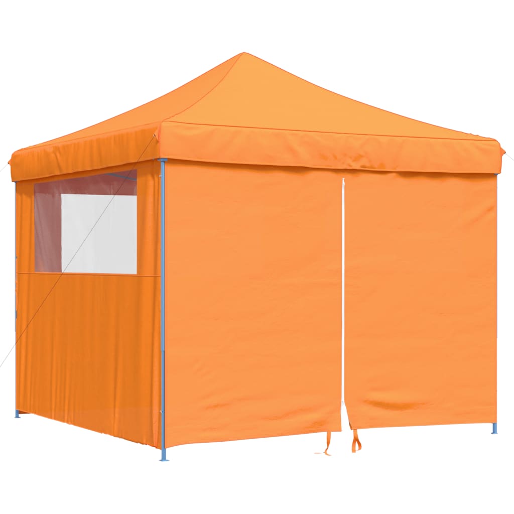 Tenda para festas pop-up dobrável c/ 4 paredes laterais laranja