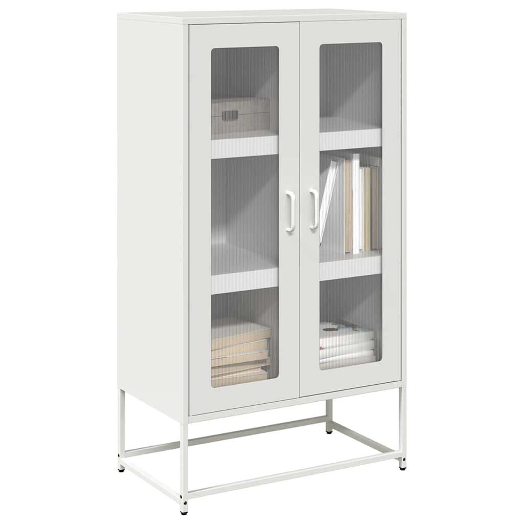 Aparador alto 68x39x123 cm aço branco