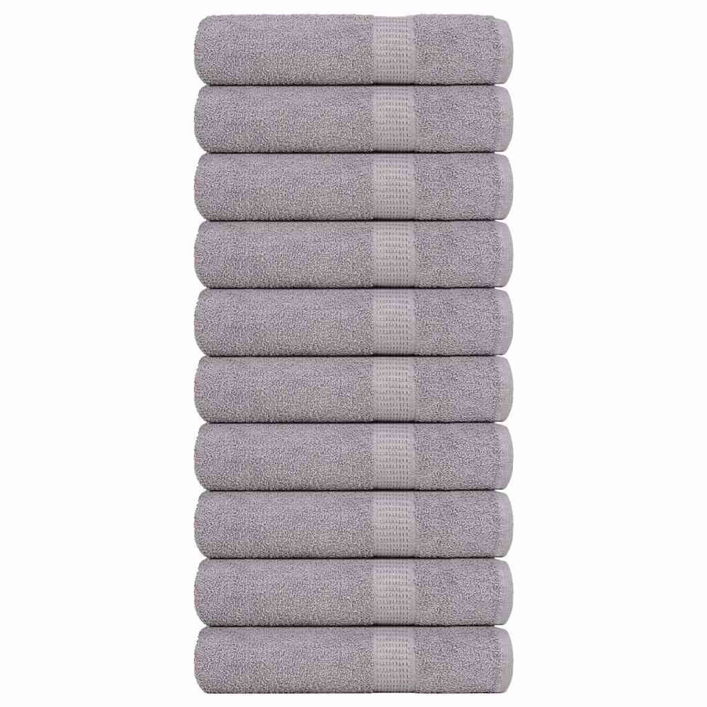 Toalhas de banho frogn 10 pcs 100x150 cm 360 g/m² cinzento