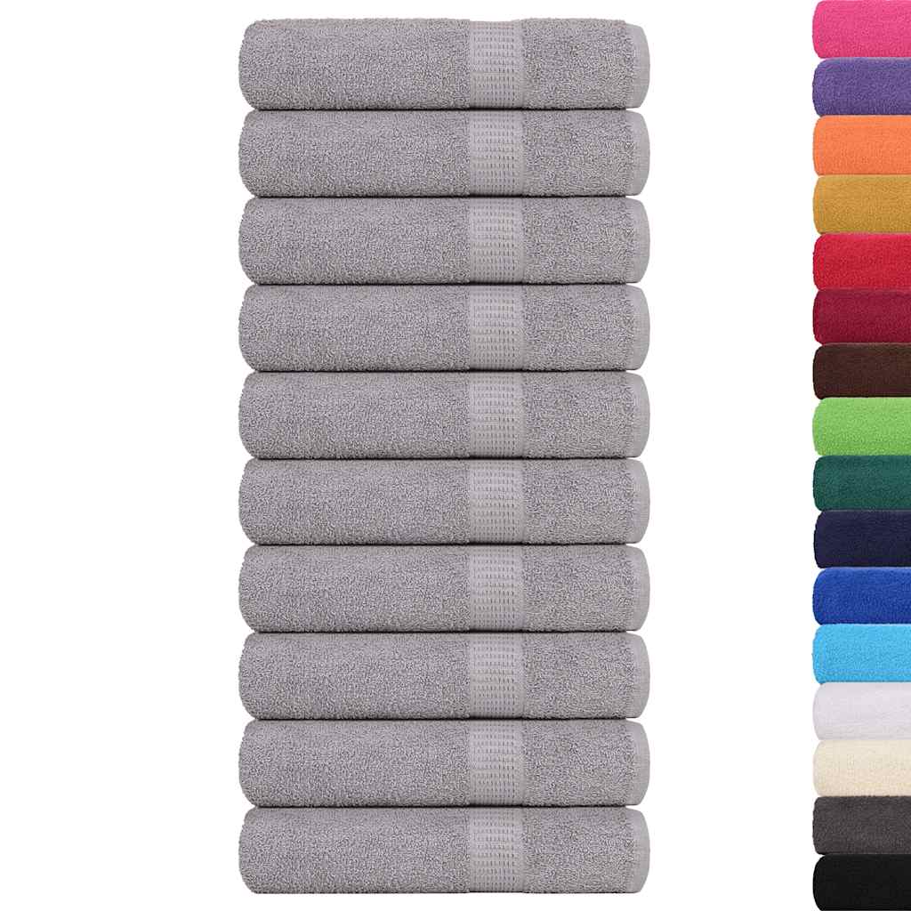Toalhas de banho frogn 10 pcs 100x150 cm 360 g/m² cinzento