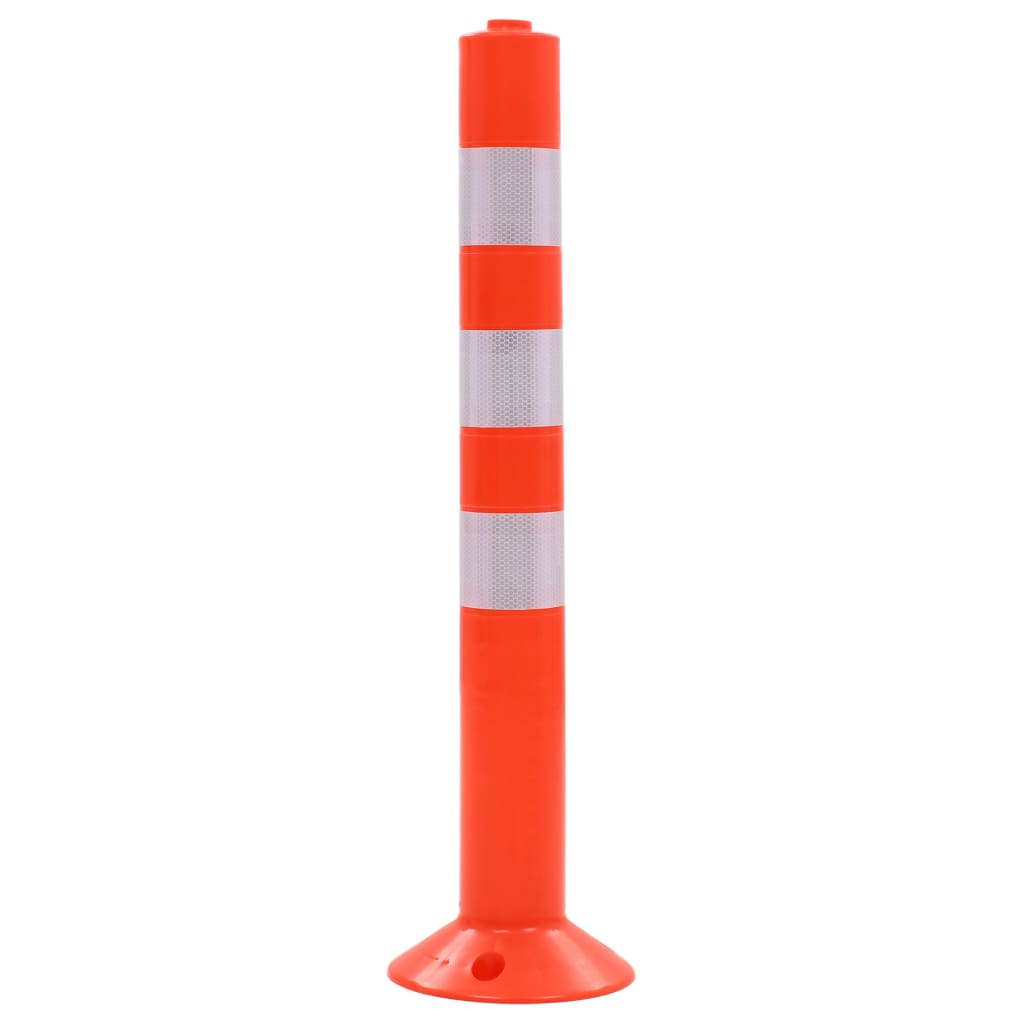Poste de amarração p/ controlo do trânsito 5 pcs plástico 75 cm