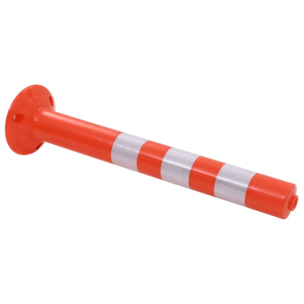 Poste de amarração p/ controlo do trânsito 5 pcs plástico 75 cm