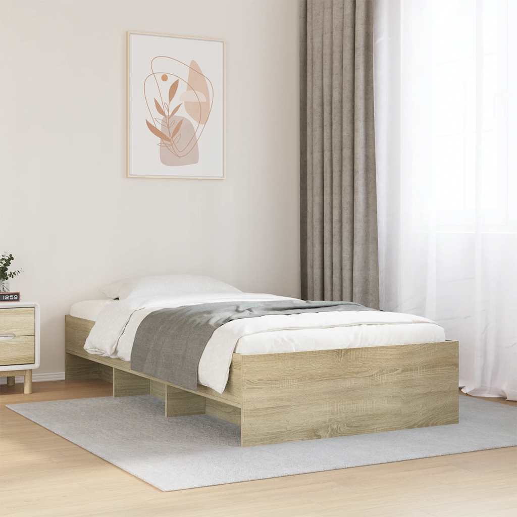 Estrutura cama s/ colchão derivados de madeira carvalho sonoma